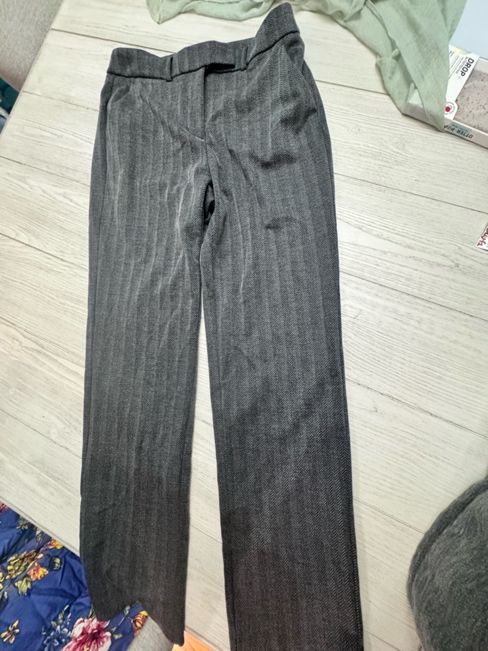 Simply Vera Vera Wang Black and Gray Slim Straight Dress Pants